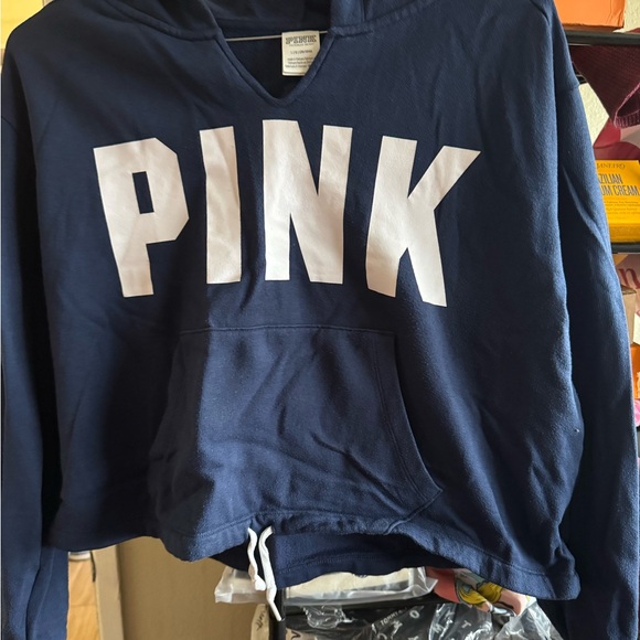 PINK Victoria's Secret Dark Blue Sweatshirt size large - Picture 1 of 3